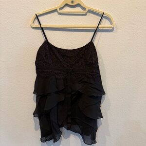 BCBGMaxAzria Black Lace Top